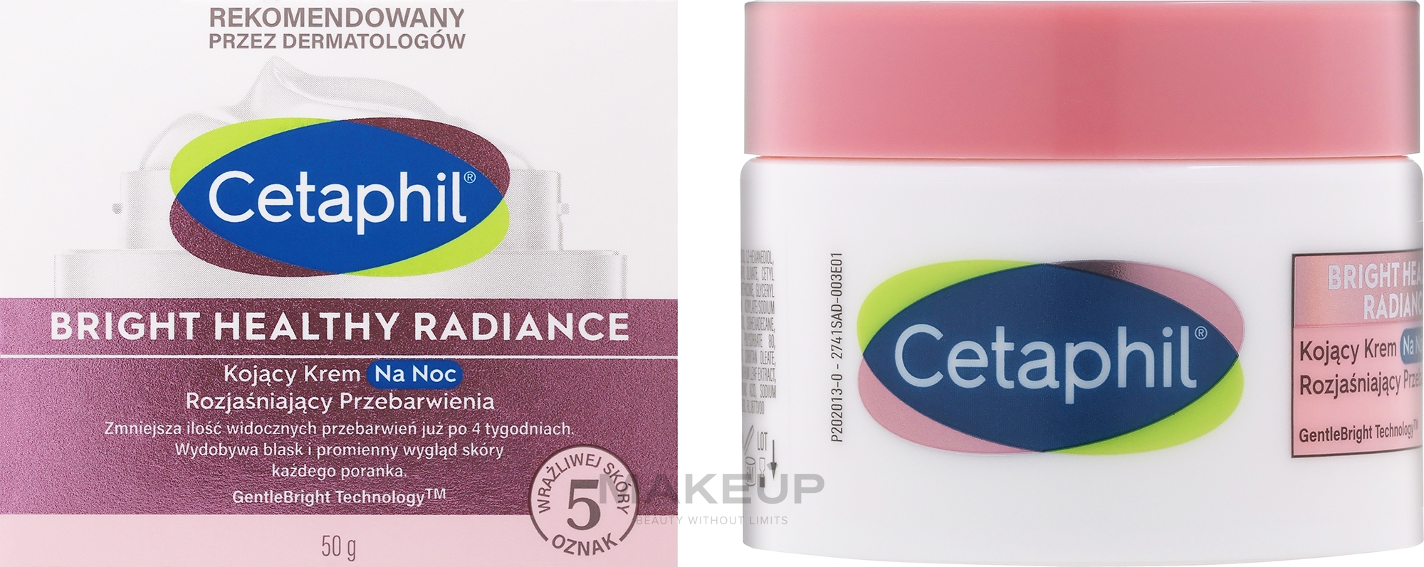 Beruhigende Gesichtscreme für die Nacht - Cetaphil Bright Healthy Radiance Face Night Cream — Bild 50 g