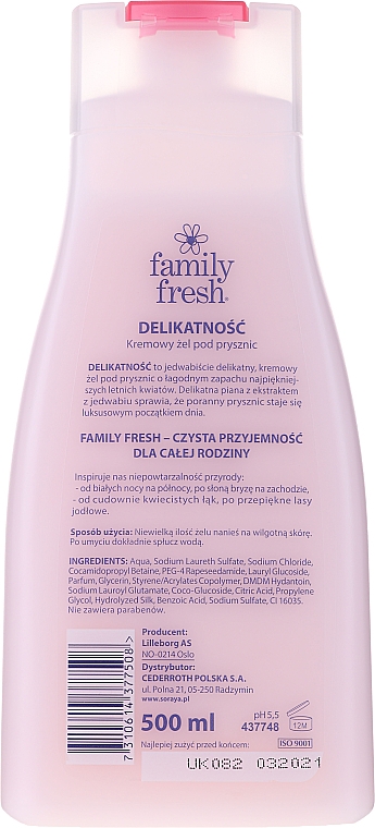 Creme-Duschgel mit pflegendem Seidenextrakt - Soraya Family Fresh Cream Shower Gel — Foto N5