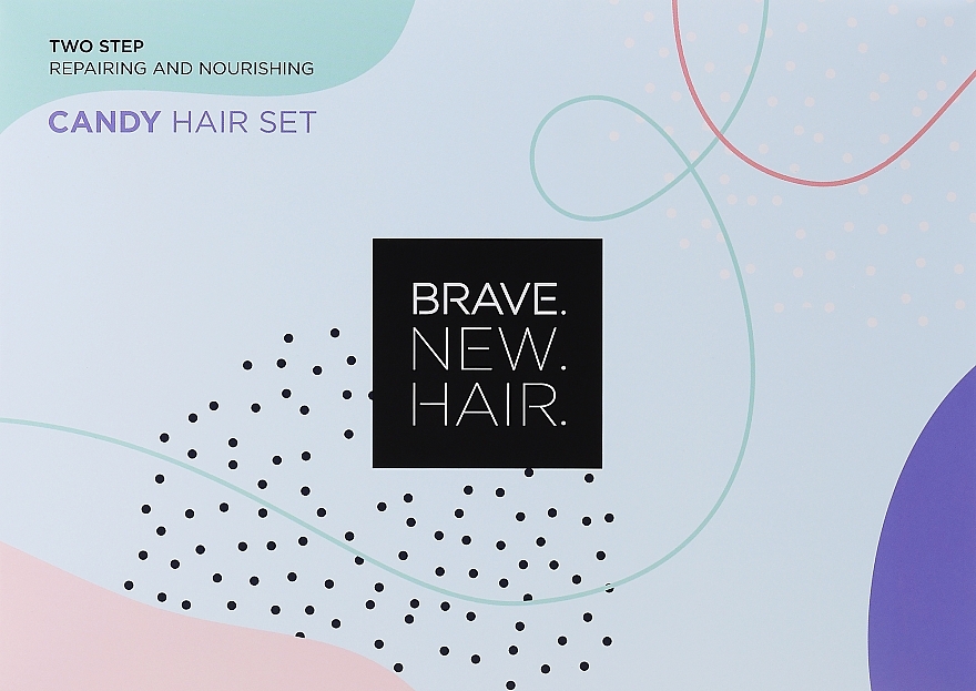 Regenerierendes und pflegendes Haartherapie-Set - Brave New Hair Candy Hair Set (Ampullen 6x10ml + Haarmaske 250ml + Haarbürste) — Bild N1
