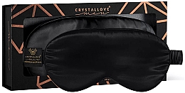 Düfte, Parfümerie und Kosmetik Schlafmaske aus Seide - Crystallove Men Silk Eye Mask Black