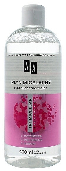 Mizellenwasser für trockene und normale Haut - AA Tri-Micellar 3-in-1 Micellar Water — Bild N1