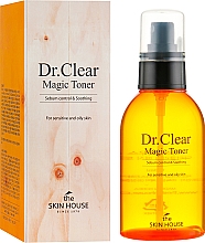 Düfte, Parfümerie und Kosmetik Seboregulierender und beruhigender Gesichtstoner für fettige und empfindliche Haut - The Skin House Dr.Clear Magic Toner