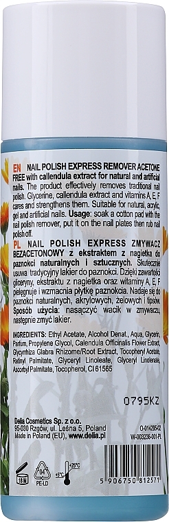 Nagellackentferner - Delia Acetone Free Nail Polish Remover for Natural and Artificial Nails — Foto N2