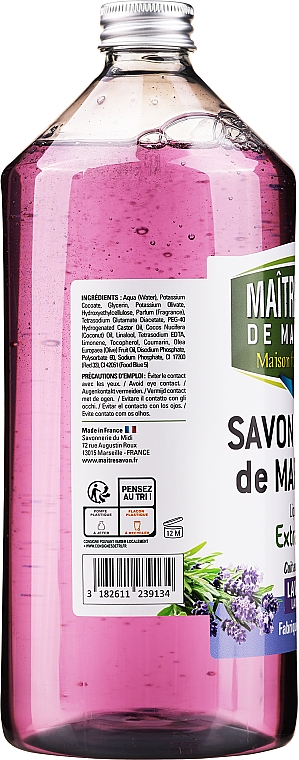 Flüssige Handseife mit Lavendel - Maitre Savon De Marseille Savon Liquide De Marseille Lavander Liquid Soap — Bild N4