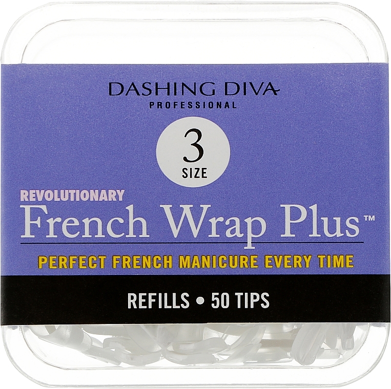 Nageltips French Wrap - Dashing Diva French Wrap Plus White 50 Tips Size 3 — Bild N1