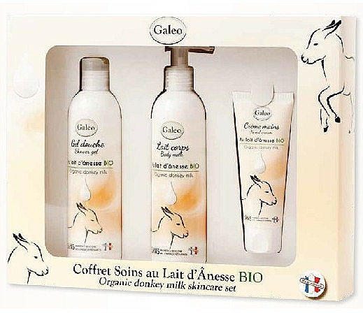 Körperpflegeset - Galeo Organic Donkey Milk Scincare Set (Duschgel 250ml + Körpermilch 250ml + Handcreme 75ml) — Bild N1