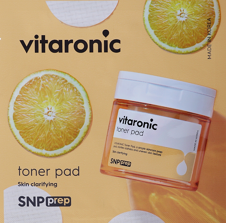 Weichmachende, reinigende, klärende und tonierende Wattepads für alle Hauttypen - SNP Prep Vitaronic Toner Pad — Bild N1