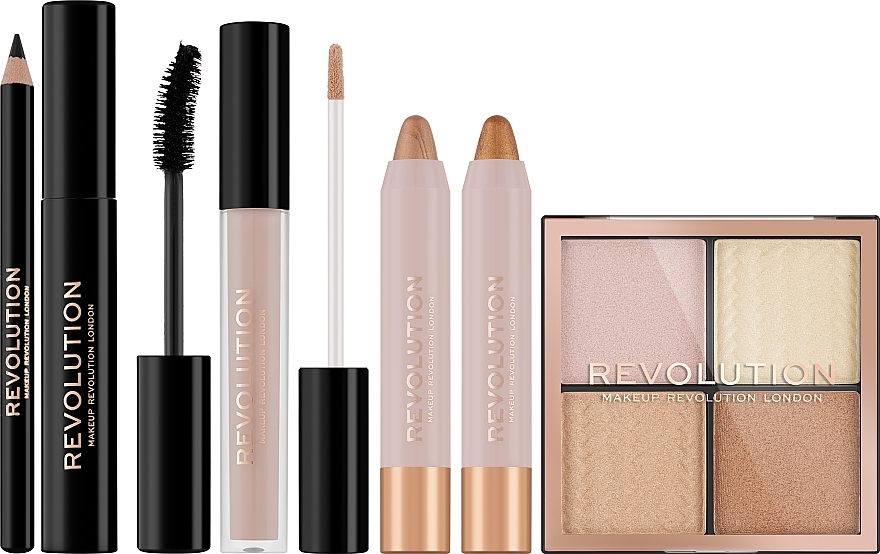 Make-up Set 6 St. - Makeup Revolution Get The Look: Metallic Glam Makeup Gift Set  — Bild N2