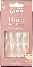 Set für künstliche Nägel mit Kleber L - Kiss Bare But Better Nails Nude Drama — Bild N2