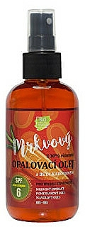Bräunungsöl für Körper und Gesicht mit Karottenextrakt, Orangen- und Mandelöl SPF 6 - Vivaco Bio Carrot Suntan Oil SPF 6 — Bild N1