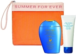 Set - Shiseido Sun Protection Essentials (Gesichts- und Körperlotion 150ml + After Sun Emulsion 75ml + Kosmetiktasche) — Bild N1