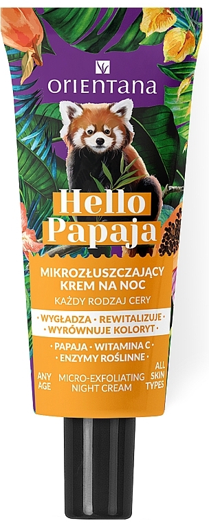 Mikroexfoliations-Nachtcreme mit Vitamin C und pflanzlichen Enzymen - Orientana Hello Papaja	 — Bild N2