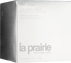 Leichte straffende Liftingcreme für das Gesicht mit Kaviarextrakt - La Prairie Skin Caviar Luxe Cream Sheer — Bild N4