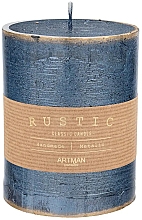 Düfte, Parfümerie und Kosmetik Dekorative Kerze 7x11,5 cm blau - Artman Rustic Patinated