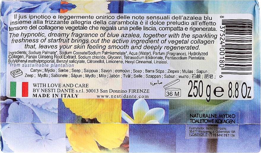 Naturseife Collagen - Nesti Dante Natural Soap Azalea, Ambrosia and Starfruit Philosophia Collection — Bild N2