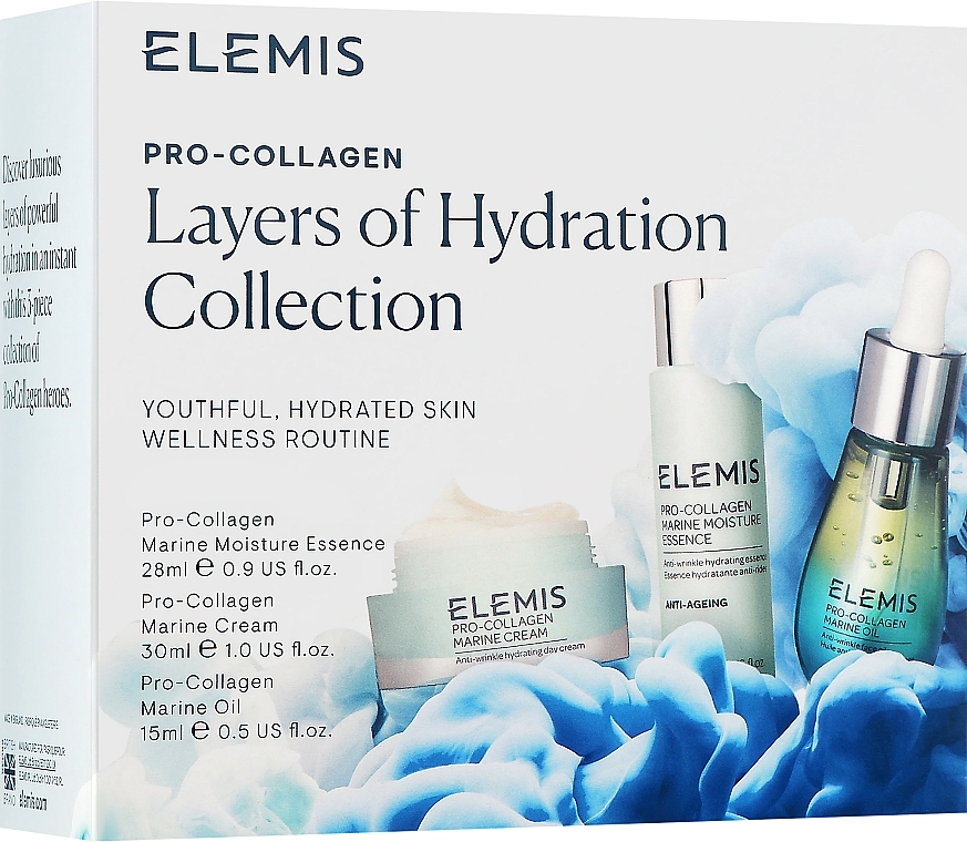 Set - Elemis Pro-Collagen Layers of Hydration Collection (essence/28ml + oil/15ml + f/cr/30ml) — Bild N1