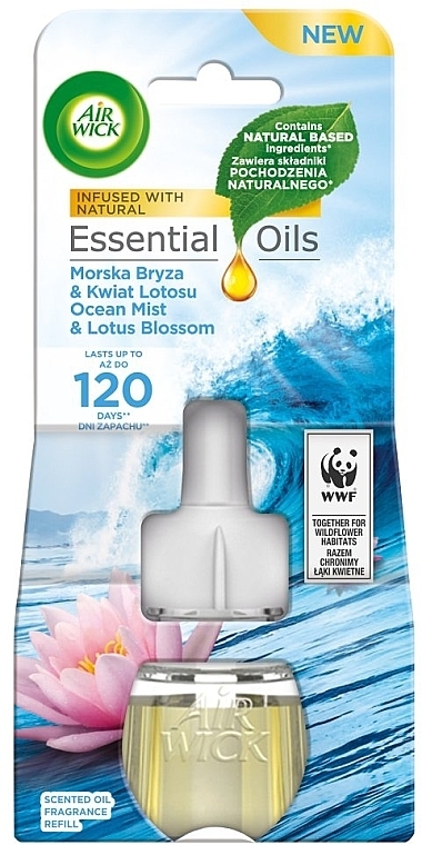 Elektrischer Lufterfrischer Lotus und Meeresbrise - Air Wick Essential Oils Electric Ocean Mist & Lotus Blossom (Refill) — Bild N1