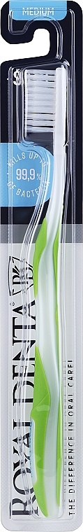 Zahnbürste mittel mit Silber-Nanopartikeln hellgrün - Royal Denta Silver Medium Toothbrush — Bild N1