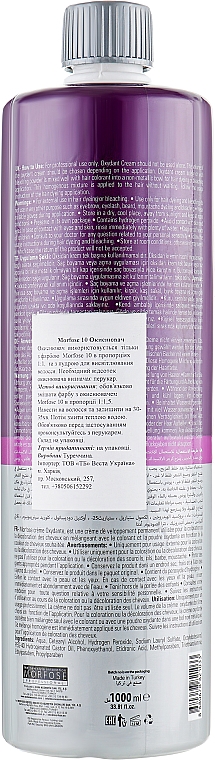 Oxidationsmittel 3% - Morfose 10 Oxidant Cream Volume 10 — Bild N2