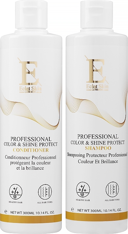 Haarpflegeset - Eclat Skin London Professional Color & Shine Protect (Shampoo 300ml + Conditioner 300ml)  — Bild N1