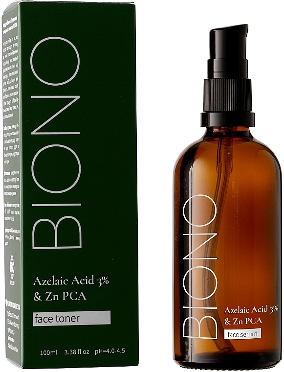 Gesichtswasser mit Azelainsäure 3% - Biono Azelaic Acid 3% & Zn PCA Face Toner — Bild N2