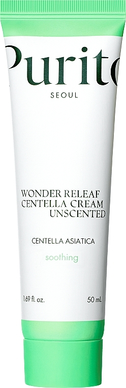 Creme für empfindliche Haut mit asiatischer Säure - Purito Centella Unscented Recovery Cream — Bild N1