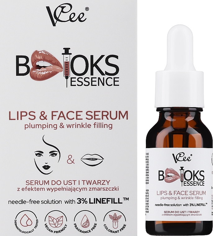 Botox-Essenz für Gesicht und Lippen mit 3% Linienfüllung - VCee Botoks Essence Lips & Face Plumping & Wrinkle Filling With 3% Linefill — Bild N2