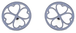 Ohrringe für Damen Herzen im Kreis silbern - Lolita Accessories — Bild N1
