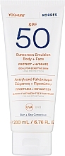 Düfte, Parfümerie und Kosmetik Gesichts- und Körperemulsion - Korres Yoghurt Sunscreen Emulsion Body+Face SPF 50