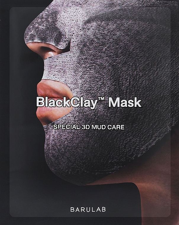 Reinigende Tuchmaske mit Tonerde - Barulab Black Clay Mask — Bild N1