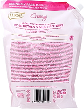 Cremige Flüssigseife mit Rosenblättern und Milchproteinen - Luksja Creamy Rose Petal & Milk Proteins (Doypack)  — Bild N4
