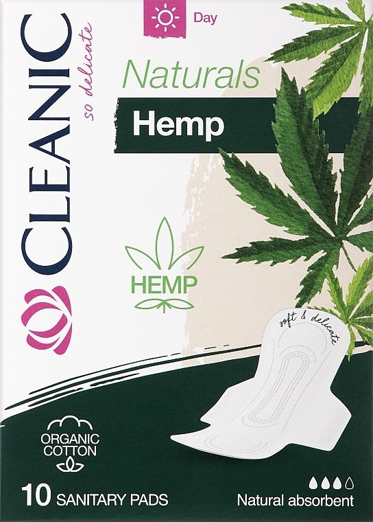 Slipeinlagen mit Hanffaser 10 St. - Cleanic Naturals Hemp Day Sanitary Pads — Bild N1