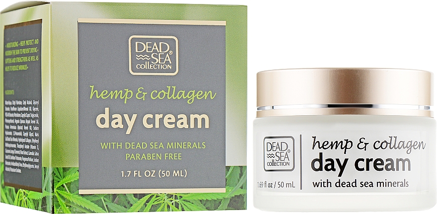 Tagescreme mit Hanfextrakt, Kollagen und Mineralien aus dem Toten Meer - Dead Sea Collection Hemp & Collagen Day Cream — Bild N1