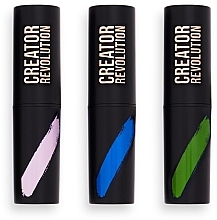 Make-up Set - Makeup Revolution Creator Fast Base Paint Stick Set Pink, Blue & Green — Bild N3