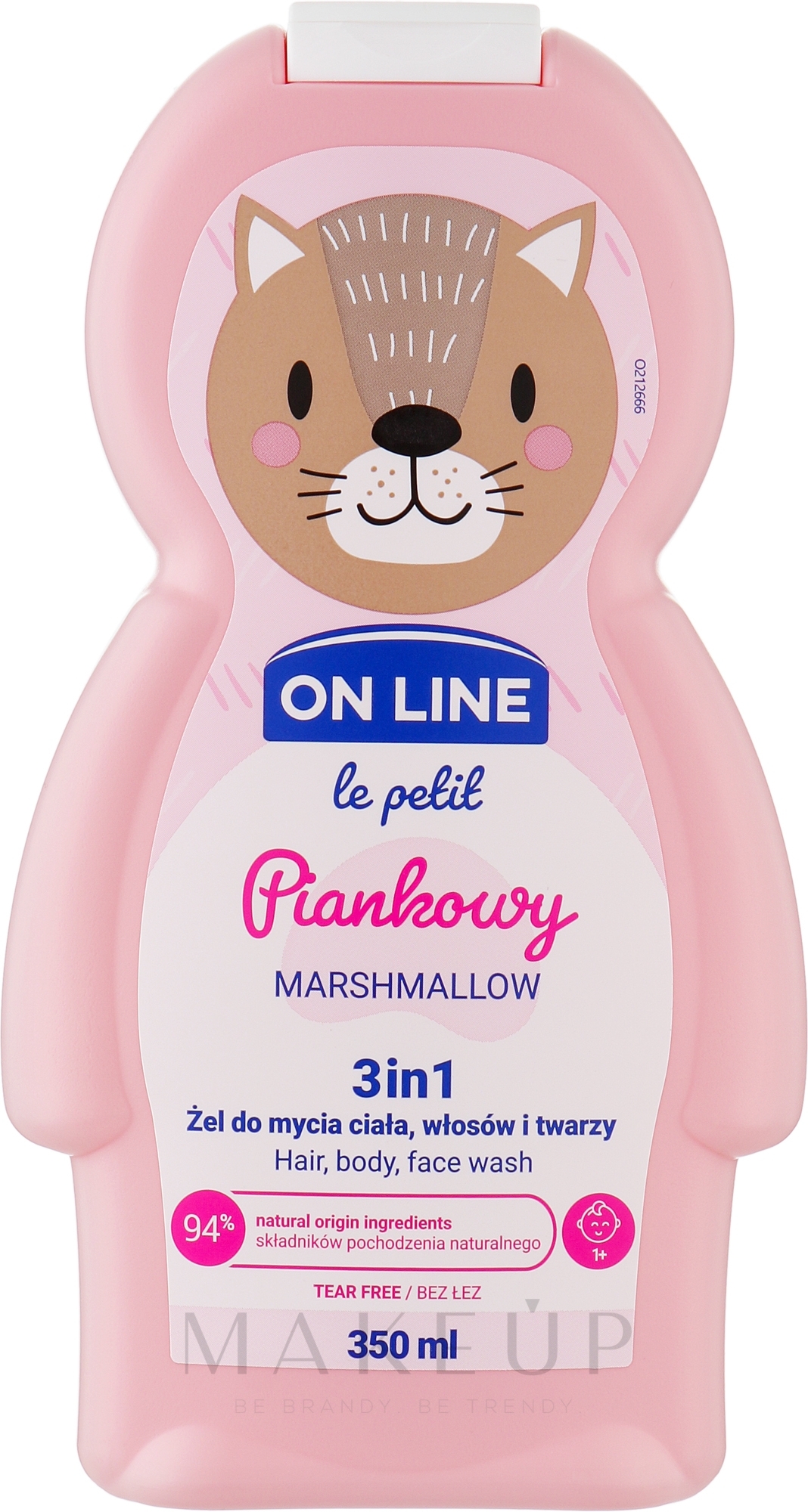 3in1 Duschgel für Körper, Gesicht und Haar mit Marshmallow-Duft - On Line Le Petit Marshmallow 3 In 1 Hair Body Face Wash — Bild 350 ml