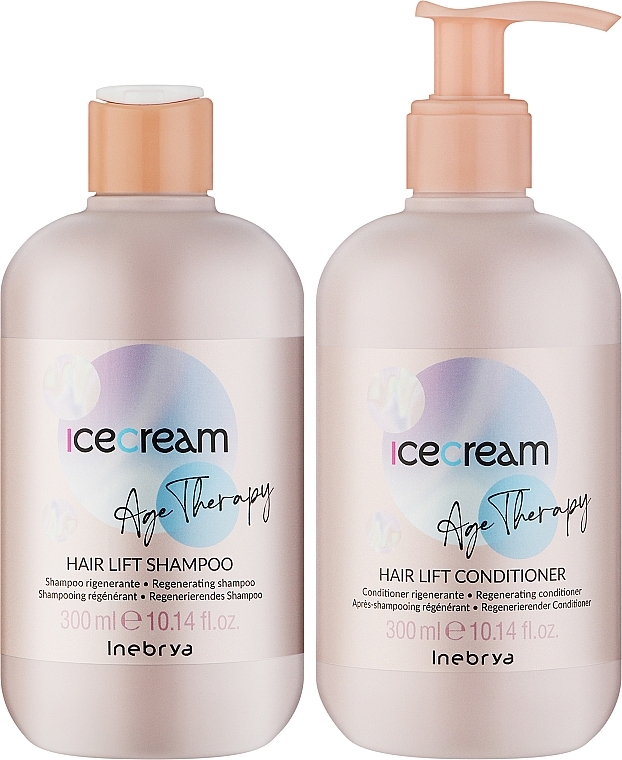 Haarpflegeset - Inebrya Ice Cream Age Therapy Hair Lift Kit Set (Haarshampoo 300ml + Conditioner 300ml) — Bild N2