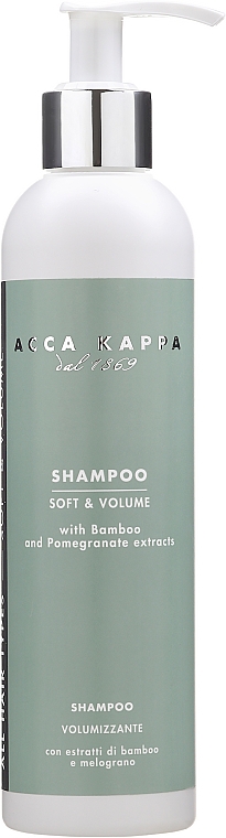 Volumengebendes Shampoo mit Bambusextrakt - Acca Kappa Soft & Volume Shampoo — Bild N1