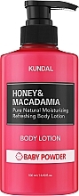 Feuchtigkeitsspendende und erfrischende Körperlotion mit Honig und Macadamia - Kundal Honey & Macadamia Body Lotion Baby Powder — Bild N1