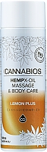 Düfte, Parfümerie und Kosmetik Massageöl für den Körper mit Oliven- und Hanfsamenöl und Zitronenschalle - Cannabios Hempx-Oil Massage & Body Care Lemon Plus