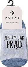 Düfte, Parfümerie und Kosmetik Kurze Damensocken mit lustigen Aufschriften blau - Moraj