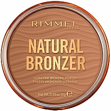 Wasserfester Bronzierpuder für das Gesicht - Rimmel Natural Bronzer Waterproof Powder — Bild N1