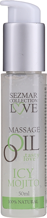 100% Natürliches Massageöl für den Körper mit Pfefferminzöl - Sezmar Collection Love Massage Oil Iced Mojito