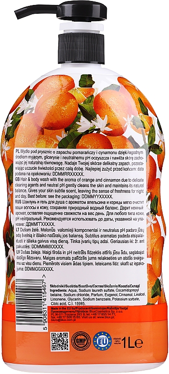 2in1 Shampoo und Duschgel mit Orange und Zimt - Naturaphy Orange & Cinnamon Hair & Body Wash — Foto N2