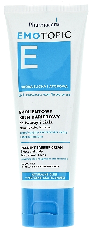 Beruhigende Körper- und Gesichtscreme für trockene und atopische Haut - Pharmaceris E Emotopic Emollient Barrier Cream — Bild N1