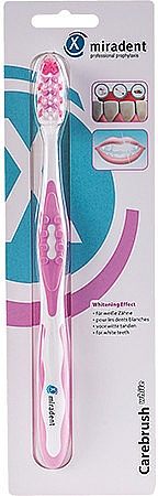 Zahnbürste - Miradent Carebrush Toothbrush White Pink — Bild N1