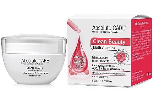 Gesichtscreme - Absolute Care Clean Beauty Multi Vitamins Rebalancing & Moisturizer — Bild N1