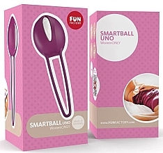 Vaginalkugeln lila mit weiß - Fun Factory SmartBall Uno  — Bild N2