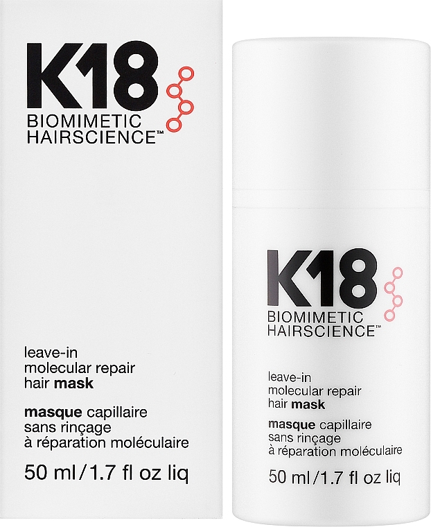Regenerierende Haarmaske ohne Ausspülen - K18 Hair Biomimetic Hairscience Leave-in Molecular Repair Mask — Bild N4