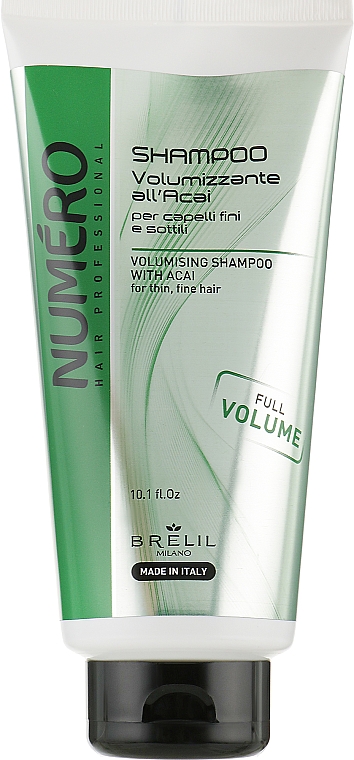 Shampoo für mehr Volumen mit Acai-Extrakt für dünnes Haar - Brelil Numero Volumising Shampoo — Bild N1