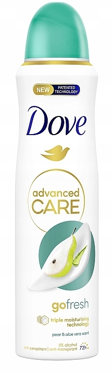 Deospray Antitranspirant mit Birne und Aloe - Dove Advanced Care Pear & Aloe Vera Antiperspirant Deodorant Spray — Bild N1